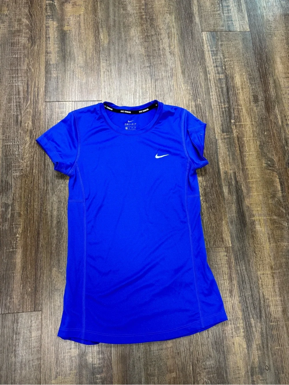 Nike White Short Sleeve Dri-FIT Running Tee with Gray Swoosh Bundle Of 2